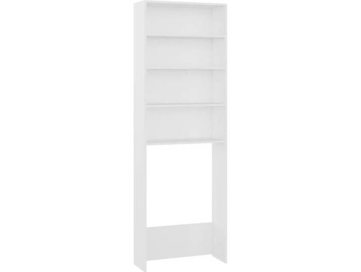 Meuble pour machine à laver - ALOMEJOR - Blanc - 64x24x190 cm - Contemporain - Design