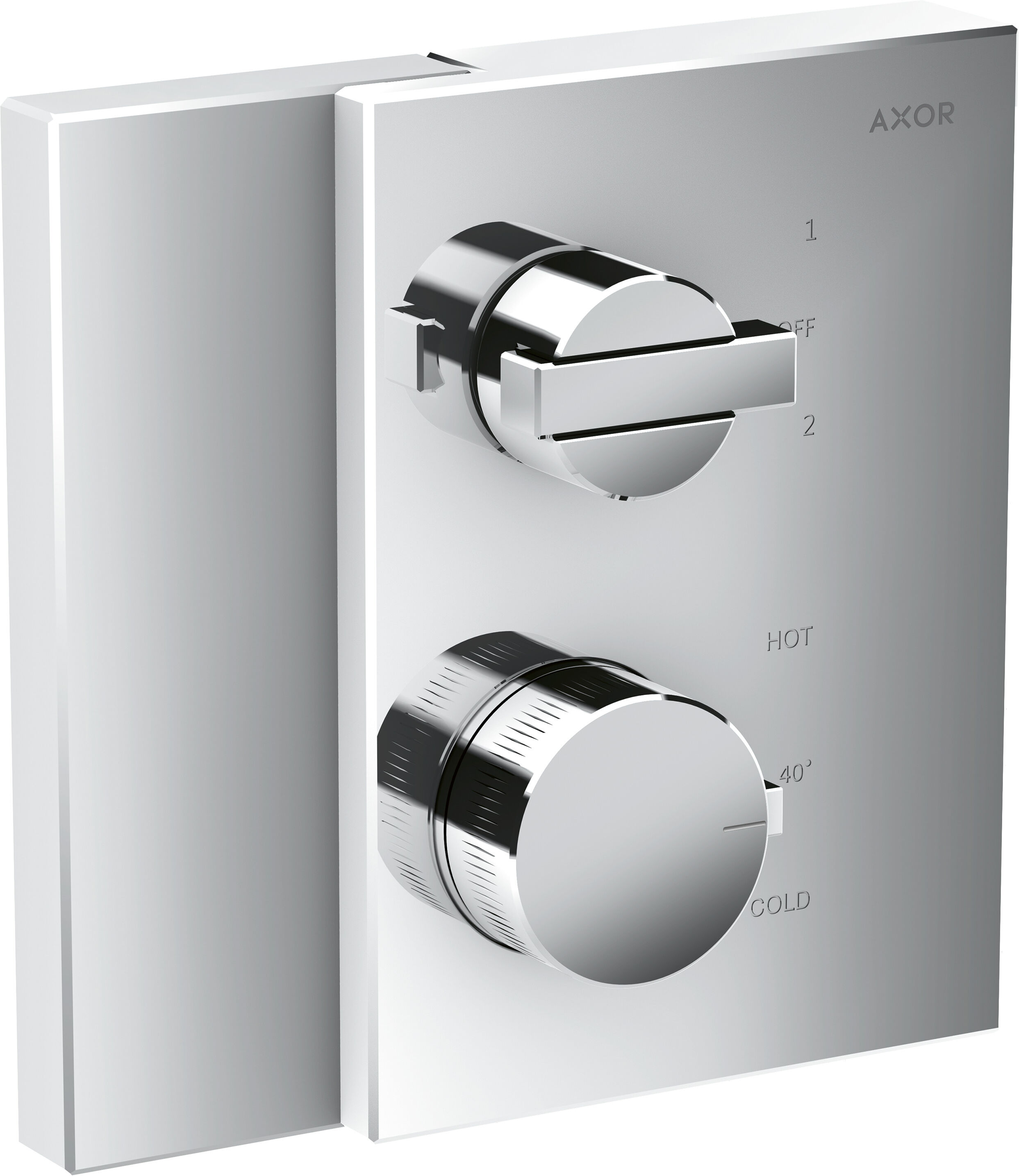 Hansgrohe Axor Edge chrome, thermostat, dissimulé, 2x consommateurs