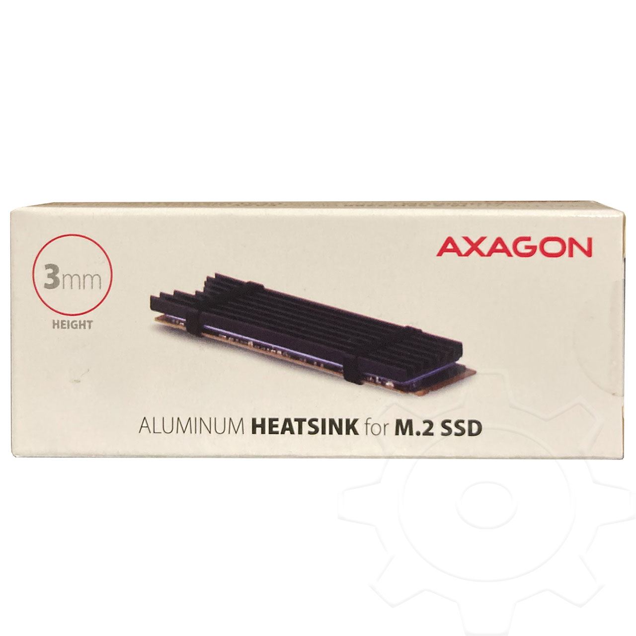 Axagon CLR-M2L3 passiver M.2-SSD-Kühlkörper - 2280, 3 mm Höhe, Aluminium, schwar