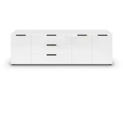 Lowboard Flipp Glas Weiß
