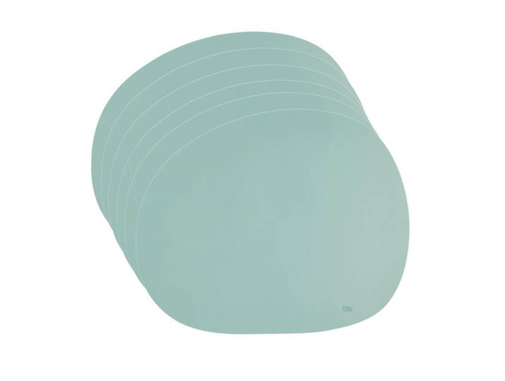 Tischset Raw, Hellgrün, Kunststoff, organisch, 33.5x41 cm, Heimtextilien, Wohntextilien, Tischwäsche, Tischsets