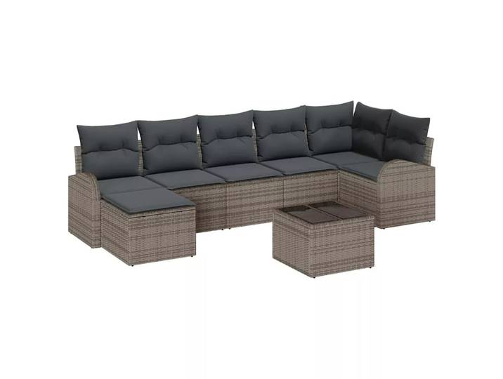 VidaXL - Modulares sofa poly-rattan, One Size, Grau