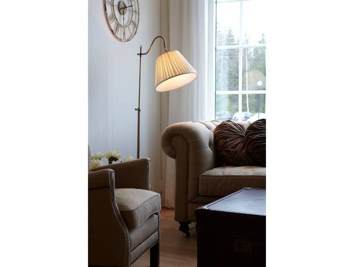 Stehleuchte Charleston 30 x 167 x 50cm Beige Mischgewebe E27