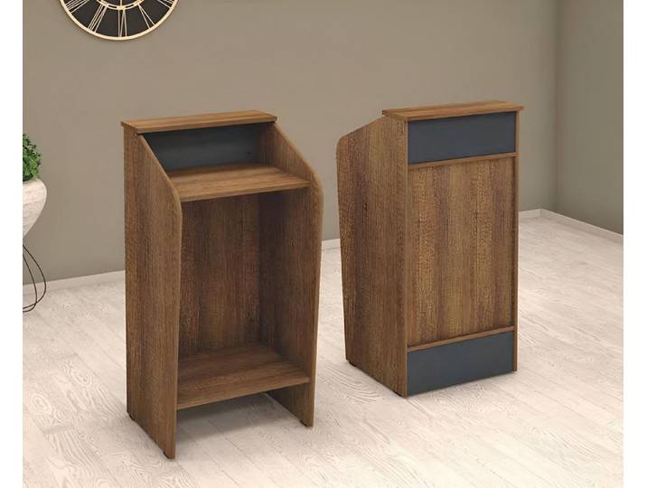 JVmoebel Empfangstheke Elegante Empfangstheke aus Holz in Braun für Büro und Hotel (1-St., Empfangstheke), Made in Europa