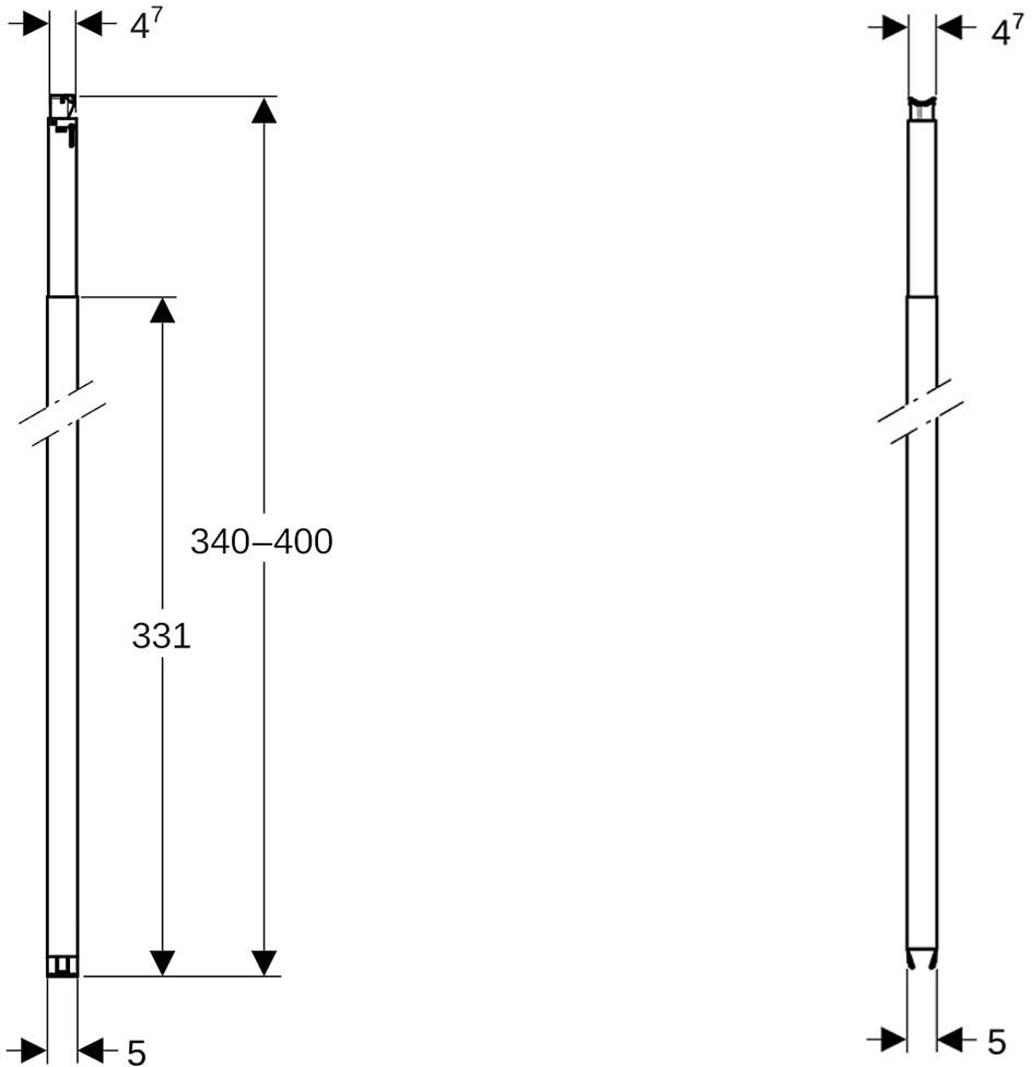 Geberit Duofix Systemständer raumhoch 340 - 400 cm, Montagezubehör, 111.088.00.1,