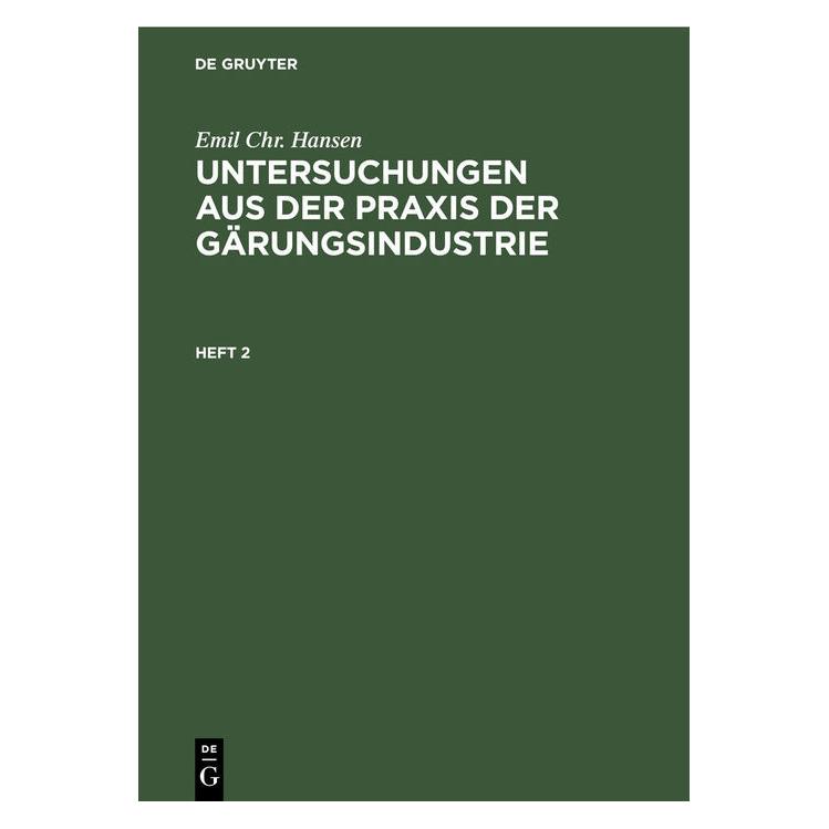 De Gruyter Hansen:Emil Chr. Hansen: Untersuchungen (Deutsch, Hardcover, Emil Chr Hansen) (67826520)