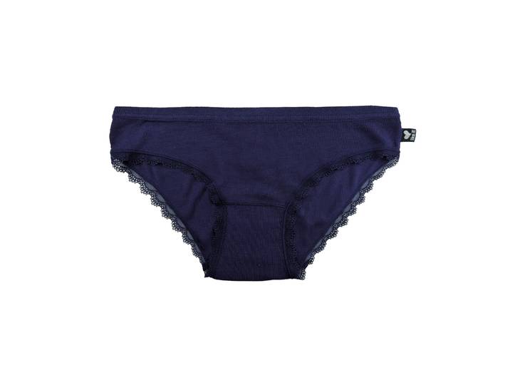 Minislip LIKE IT Gr. M, blau (midnight blau), Unterhosen, Damen, M, Feinripp, Obermaterial: 95% Modal, 5% Elasthan, Minislip