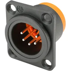 HICON XLR, Wasserdicht und staubgeschützt nach IP54 im gesteckten Zustand , 5-pol , Polyamid-Einbaustecker, vergoldete(r) Kontakt(e), gerade