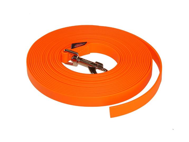 Hundeleine Biothane, 6 m / 9 mm, Orange , orange, B:0,9cm L:6m, Polyester, Leinen, Hundeleine