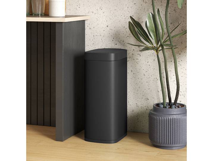 HOMCOM Poubelle 50L Cuisine Capteur Sans Contact Inox