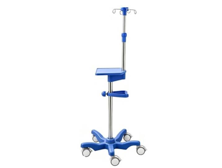 infusionsständer Rollbarer Infusionsständer mit Tablett und Flaschenhalter Höhenverstellbarer Infusionsständer aus Edelstahl mit 4 Haken
