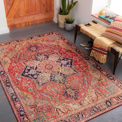 Livabliss Alfons Persian Medallion Printed Area Rug