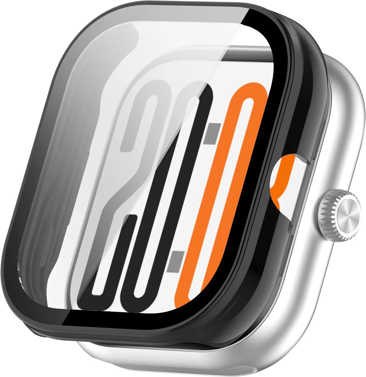 INF Honor Watch X5 Hülle mit Panzerglas Displayschutz, Vollständiger PC-Bumper Schwarz