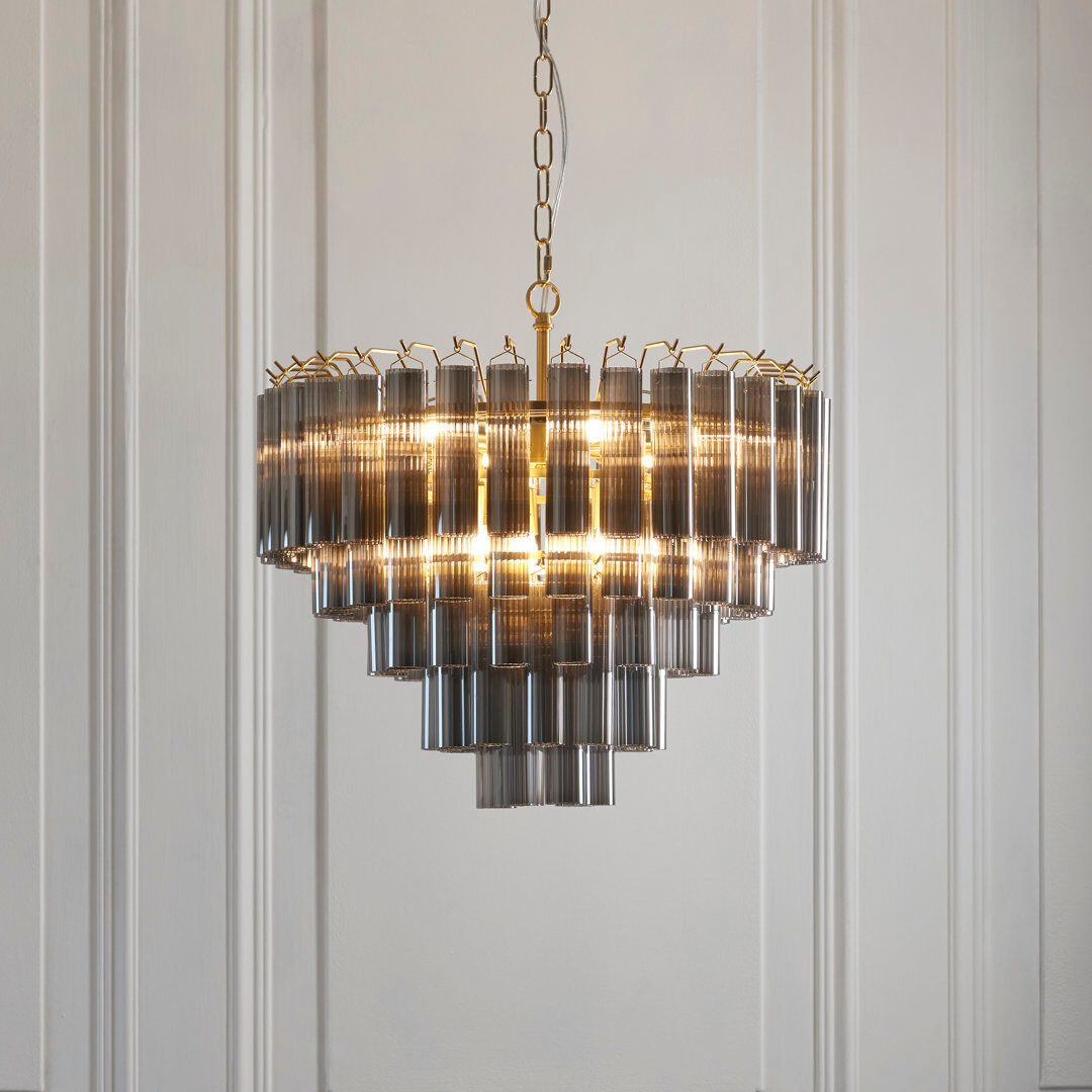 Heritage Hues Woodland 12lt Pendant light Straight Black 35cm H X 50cm W X 50cm D