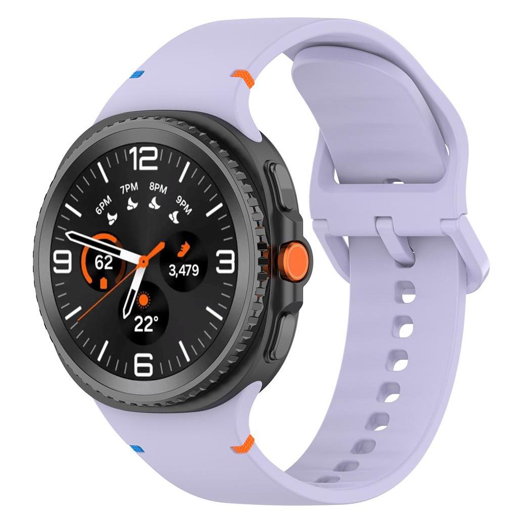 Techsuit - Watchband (W079) - Samsung Galaxy Watch8 40mm/Watch8 44mm/Watch8 Classic - Pale Lilac (Silicone) (59672138)