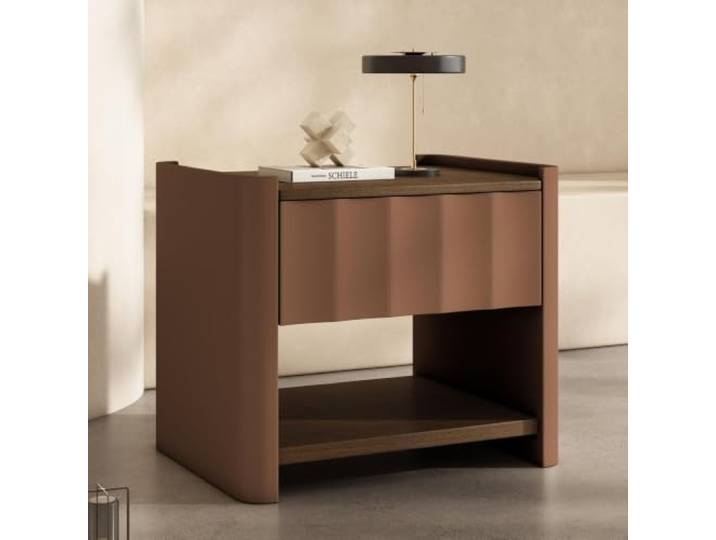 Nachttisch Modern Holz Mikrofaser Leder Beistelltisch Rillen SchubladeBeige Nachttisch Modern Holz Mikrofaser Leder Beistelltisch Rillen Schublade Ablage Offen Nacht Konsole Sofatisch Klein Beige