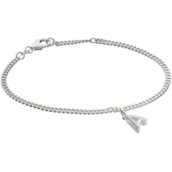 trendor 21590-A Mädchen-Armband mit Buchstabe A 925 Silber Rhodiniert