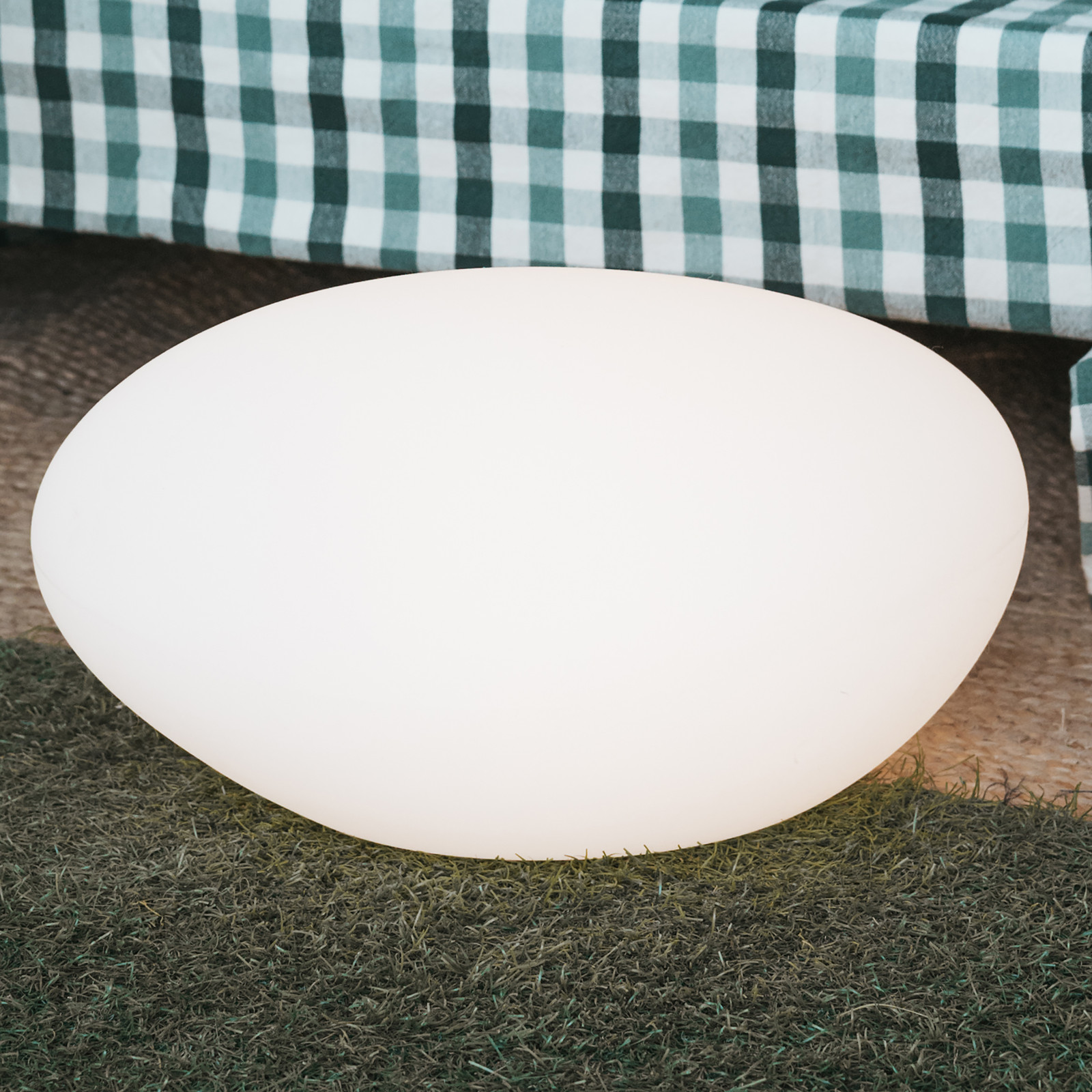 home24 Solar-padverlichting Petra type A wit, 40 x 20 cm