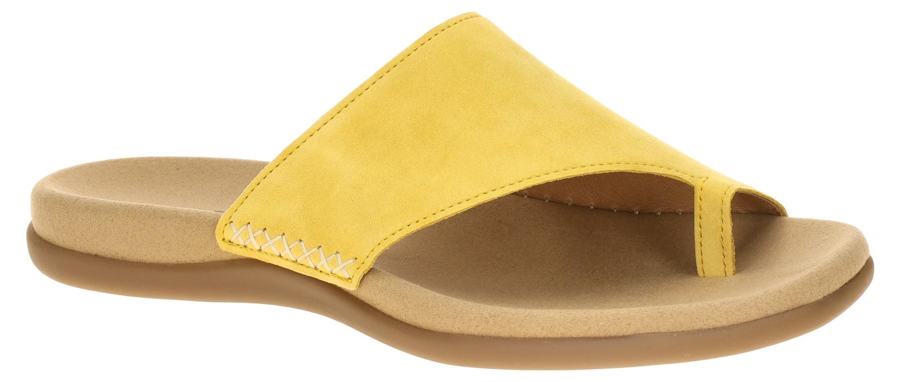 Gabor 83.700 Damen Pantoletten - Zehentrenner Pantolette gelb NEU