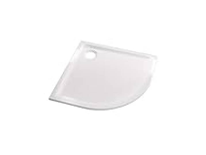 ALLIA-Receveur Prima céramique d angle 90x90 ultra-plat à poser à encastrer avec traitement antigliss émaillé 4 côtés traitement antigliss pn18 de