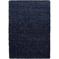HOCHFLORTEPPICH RHEIN, einfarbig, aus Polypropylen, Marineblau, 120 x 170 cm