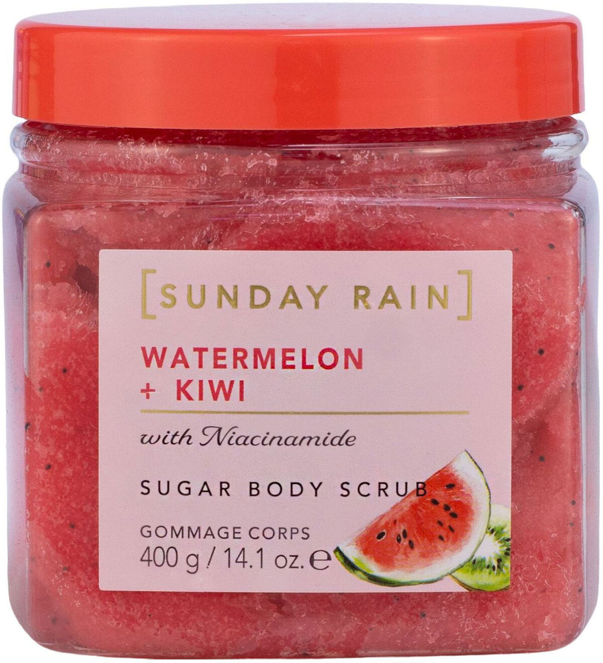 SUNDAY RAIN Watermelon & Kiwi Sugar Body Scrub 400g
