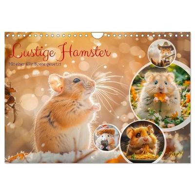 Lustige Hamster (Wandkalender 2027 DIN A4 quer), CALVENDO Monatskalender
