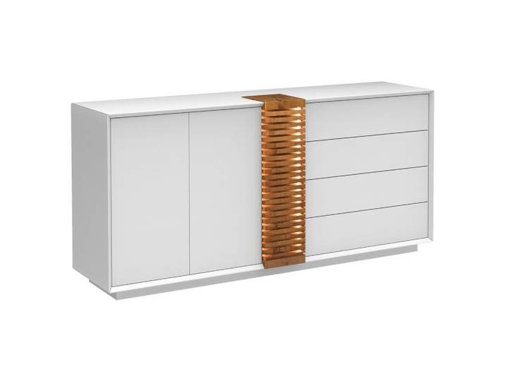 Sideboard Giovanni Weiß/Eichefarben