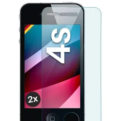 moex Klares Panzerglas für iPhone 4S – passgenaue 9H Schutzfolie für zuverlässigen Displayschutz – ShockProtect Klar