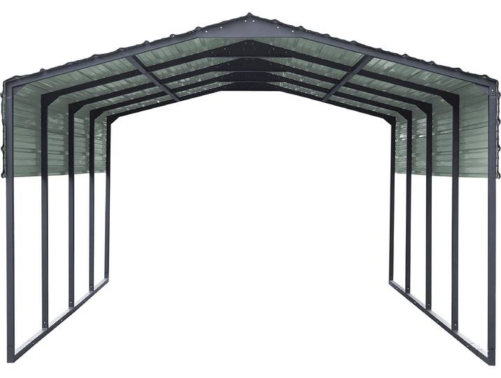 Einzelcarport WESTMANN Kopenhagen M Grau , grau, B/H/T: 211cm x, Carports, Einzelcarport, wetterfeste Konstruktion durch pulverbeschichtete Oberfläche
