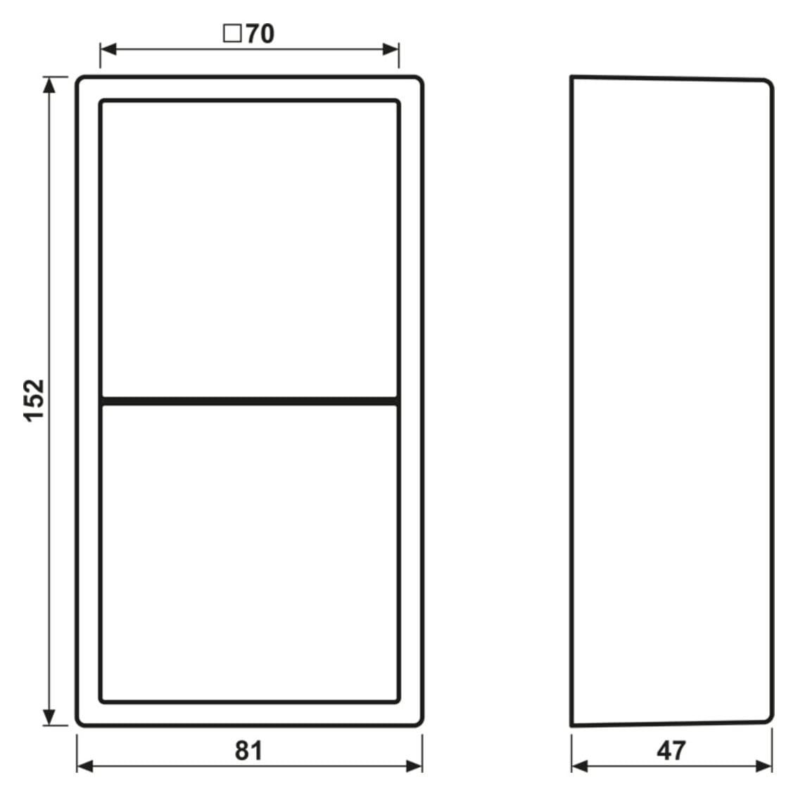 Jung 2 stuks witte geperste frames voor AP-petting