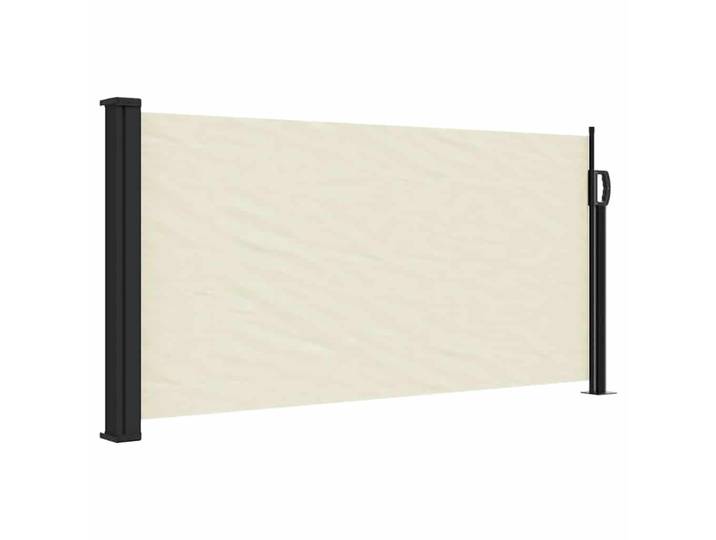vidaXL Seitenmarkise Ausziehbar Creme 100/500 Cm, 100x500 cm, Sonnenschutz