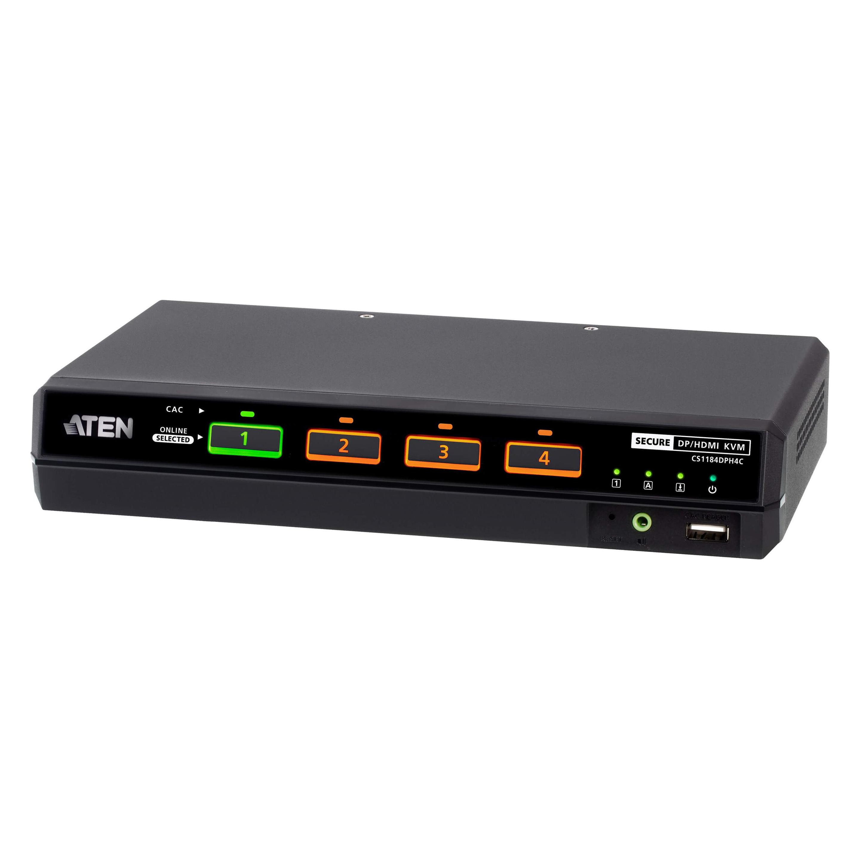 Aten CS1184DPH4C 4-Port USB 5K DP/HDMI Universal Secure KVM Switch (CS1184DPH4C)