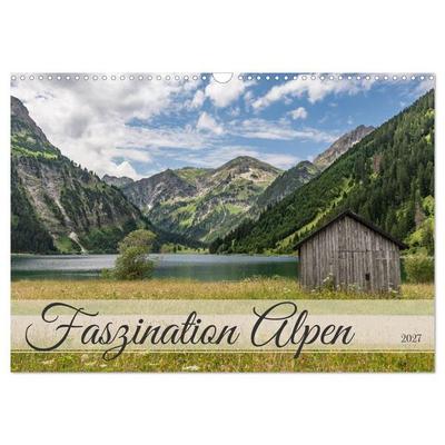 Faszination Alpen (Wandkalender 2027 DIN A3 quer), CALVENDO Monatskalender