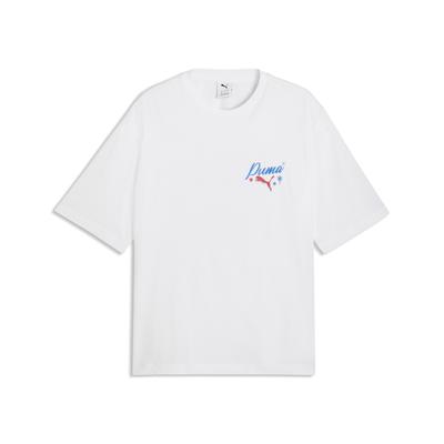 T-Shirt PUMA "Graphics Champions Boxy T-Shirt Herren", Herren, Gr. XL, weiß, Obermaterial: 100% Baumwolle. Rippe: 20% Polyester, 80% Baumwolle, bedruckt, Rundhals, Shirts T-Shirt