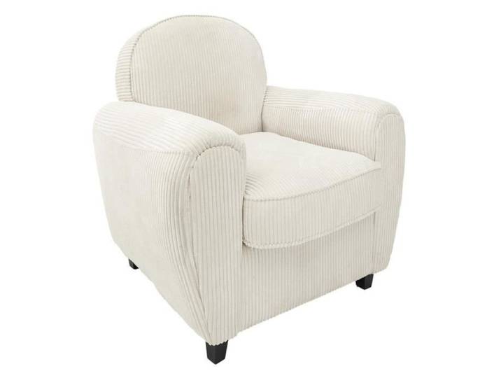 Fauteuil - HOME DECO FACTORY - Scott - Côtelé - Beige