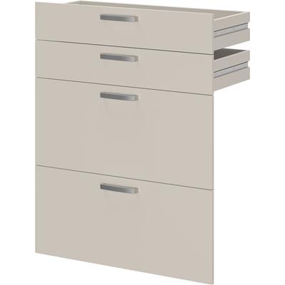 Schubkasteneinsatz FMD "Calvia 14", beige (cashmere), B:84cm H:106cm T:34,5cm, Holzwerkstoff, Schubladen