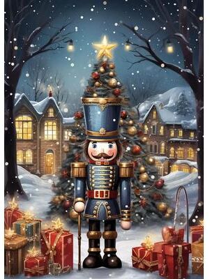 Inspired Finds Classic Santa Claus Christmas Canvas Wall Art Festive Holiday Poster Decor 11.81x15.75in nutcracker Winter Guard