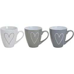 6x G. Wurm, Tasse, Jumbo-Kaffeebecher 'Herz' (400 ml, 1x)