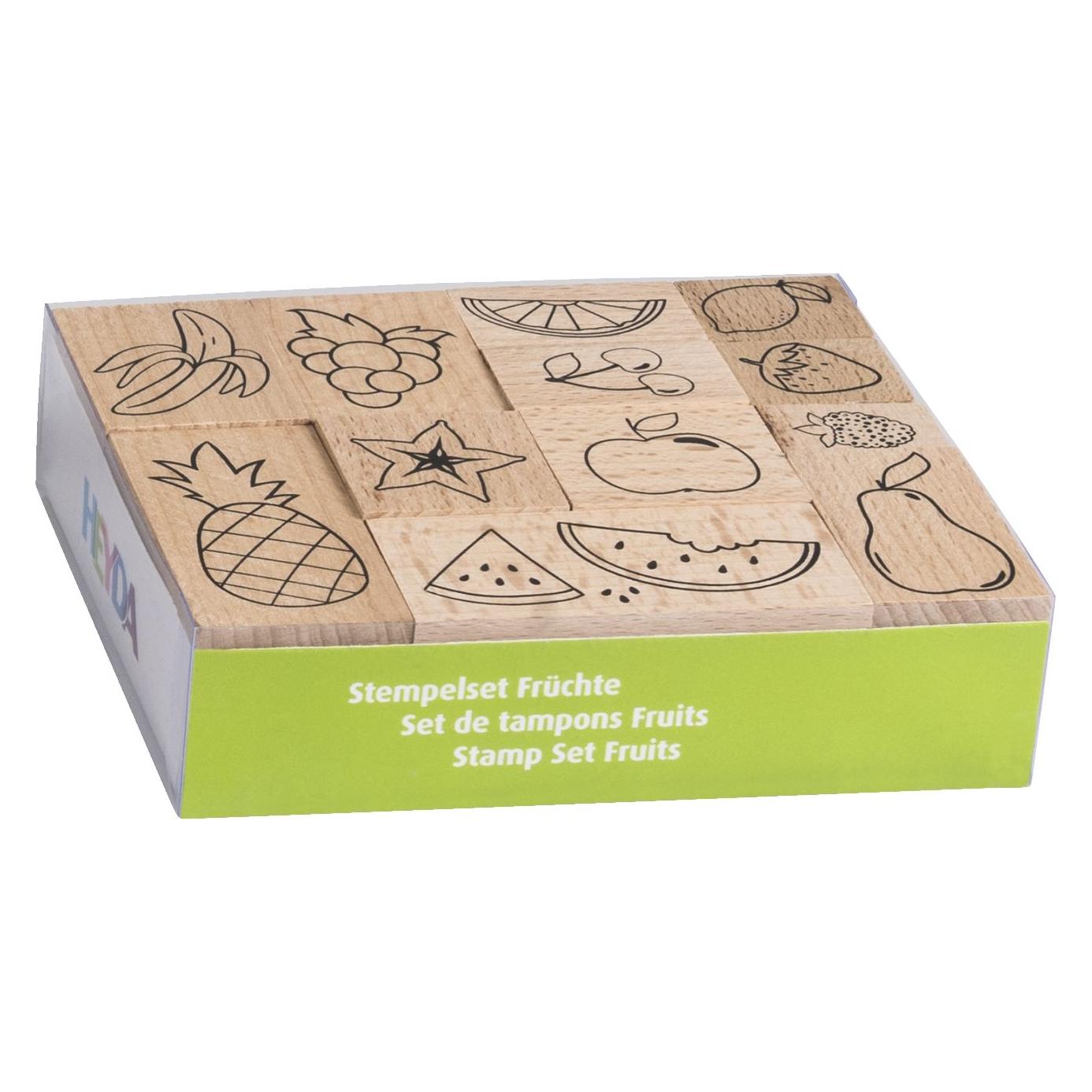 Heyda Stempelset Holz Früchte (204888683)