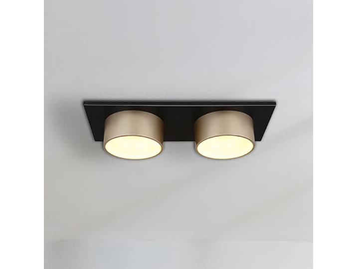 Plafonnier LED A 20 x 11 x 46cm Doré/Noir 2 Fer / Chrome, laqué Acrylique LED non-remplaçables Module LED
