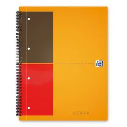 HAMELIN Notebook Block A4 liniert mit Spirale, extra stabilem Deckel