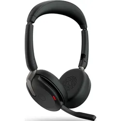 Jabra Evolve2 65 Flex MS Stereo USB Headset schwarz USB-A Wireless-Charging-Pad