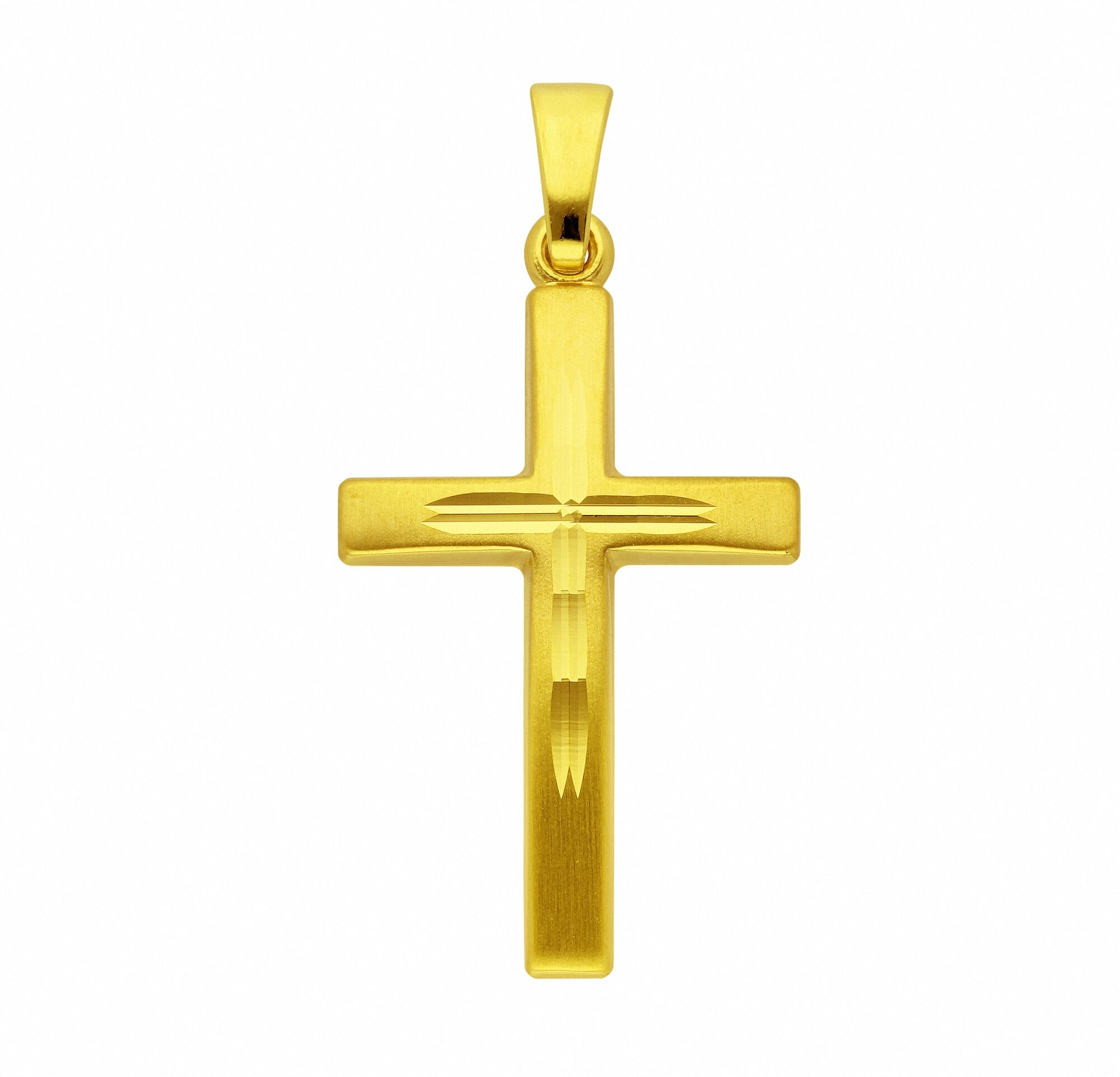Kreuzkette ADELIA´S "Adelia's Halskette - Kreuzkette mit Kreuz Anhänger aus 333 Gold Halskette - Kreuzkette mit Kreuz Anhänger aus 333 Gold" Gr. 45, gold, Halsketten, Damen, Gold, Kreuzkette
