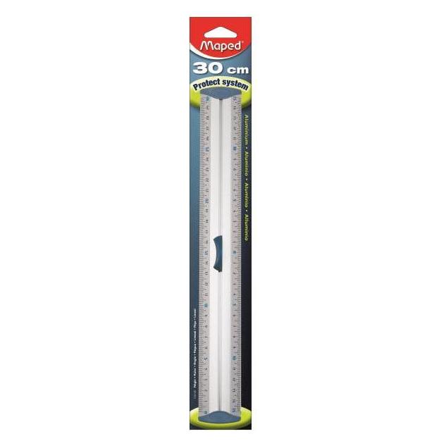 Maped 120130 Lineal 300 mm Aluminium (30 cm, Aluminium) (120130)