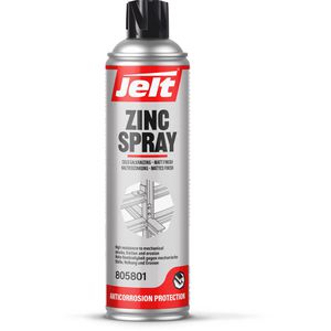 Jelt Korrosionsschutz 805801, Zinkspray, Grundierung, Langzeitschutz, grau, matt, 500 ml