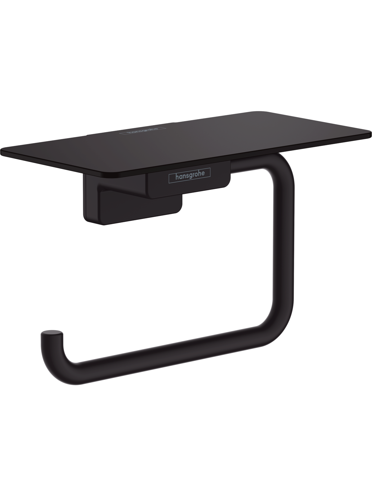 Hansgrohe addstoris roll holder with shelf matt black