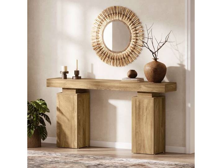 Table console - LITTLE TREE - Little Tree - 160x30x85 cm - Bois massif - Finition chêne