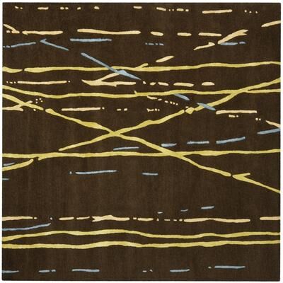 SAFAVIEH Handmade Drizzle Brown New Zealand Wool Rug