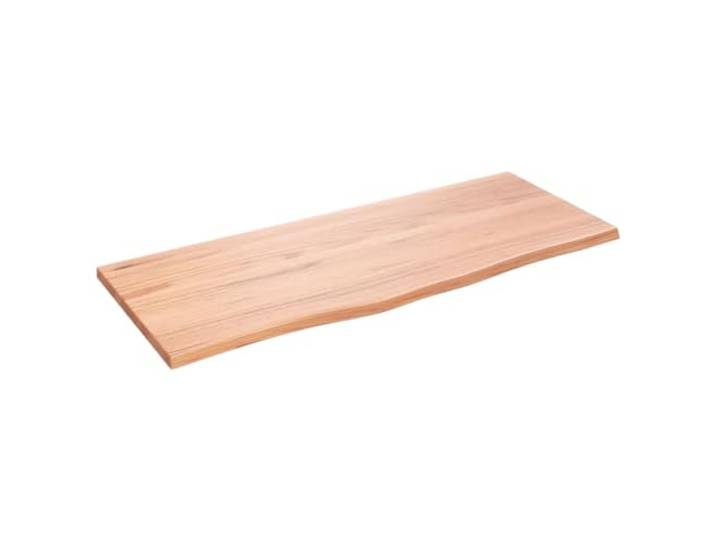 Regal hellbraun 100x40x2cm Massivholz Eiche lackiert Rustikaler Stil, Randplatte, Schrankplatte, Tischplatte, Badezimmerarbeitsplatte, Handarbeit